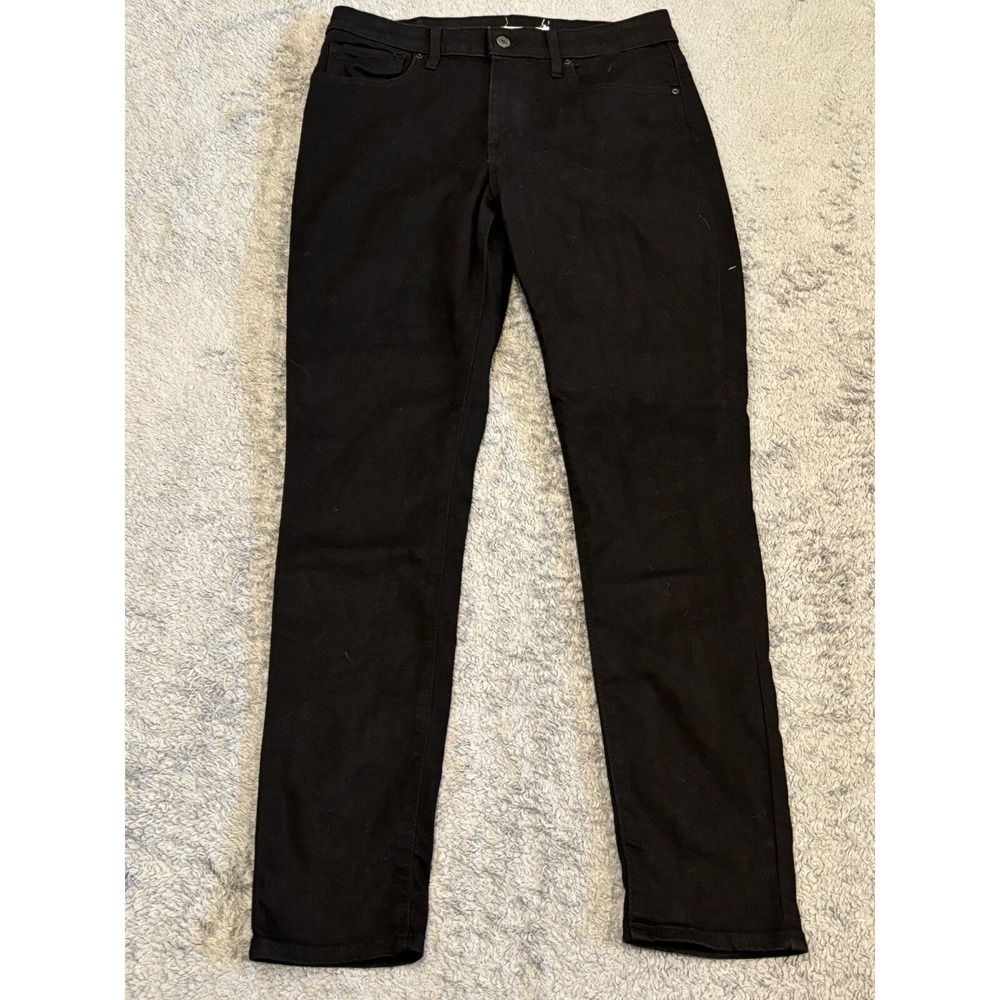 Levi's 721 Jeans Womens 31 High Rise Skinny Jean Black Dark Wash Stretch